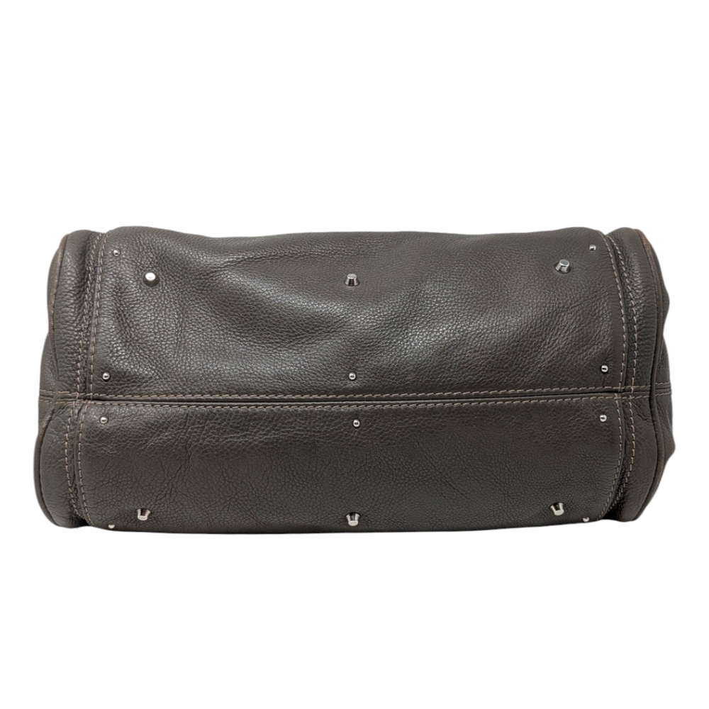 Chloé Vintage Paddington Satchel Mastic Gray Greige Grained Leather Lock and Key - Picture 4 of 16